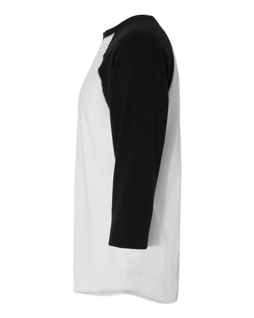 Unisex Baseball Fine Jersey Three-Quarter Sleeve Tee – Detail