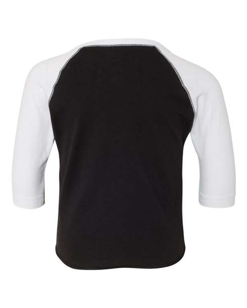 Toddler Baseball Fine Jersey Three-Quarter Sleeve Tee – Back