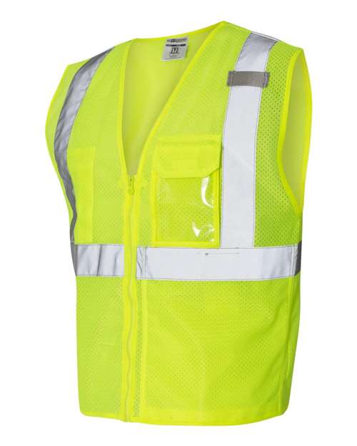 Unisex Clear ID Vest with Zipper Closure – Side