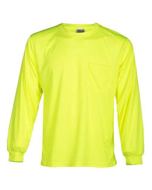 Unisex Microfiber Polyester Long Sleeve T-Shirt – Front
