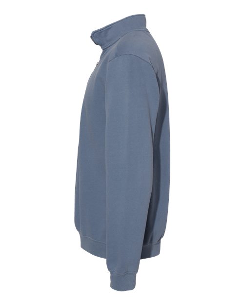 Unisex Garment-Dyed Quarter-Zip Sweatshirt – Detail