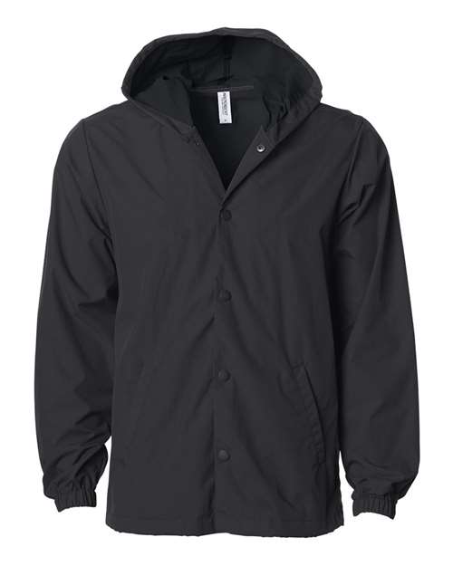 Men's Water-Resistant Hooded Windbreaker – Front
