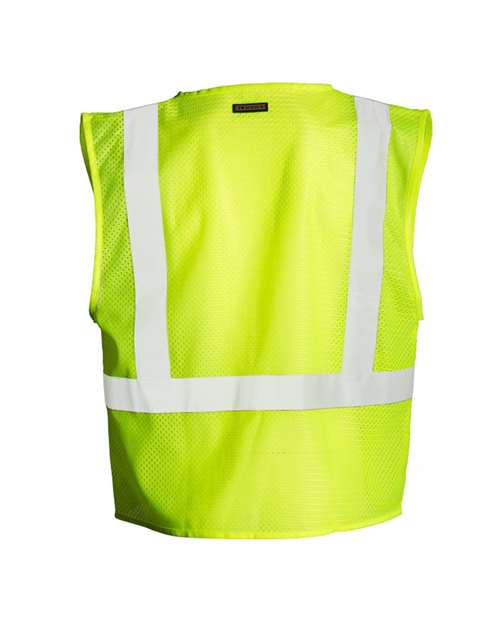 Unisex 4 Pocket Hook-and-Loop Mesh Vest – Back