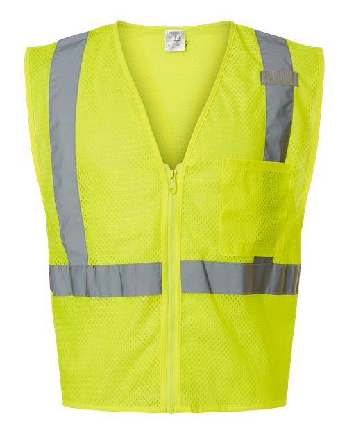 Unisex Single Pocket Zipper Mesh Vest – Front