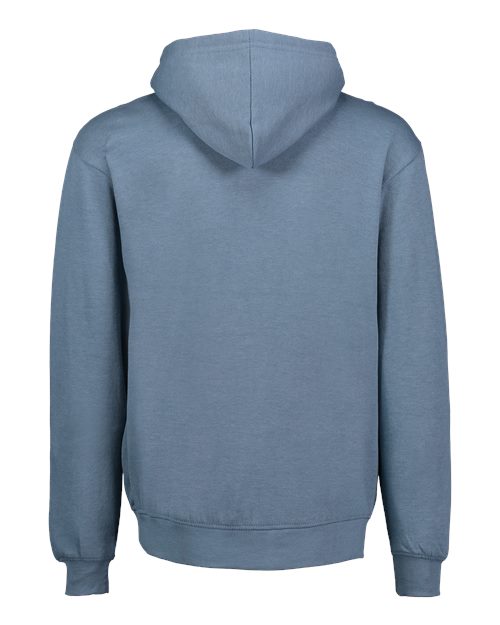 Unisex Retro Heather Full-Zip Hooded Sweatshirt – Back