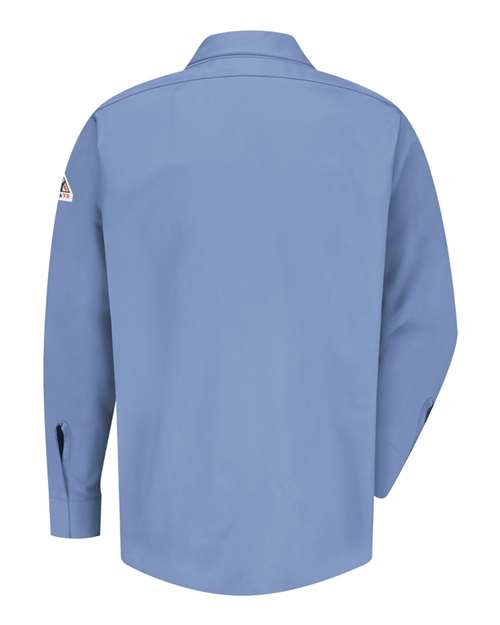 Men's Tall Concealed-Gripper Pocketless Work Shirt – Back