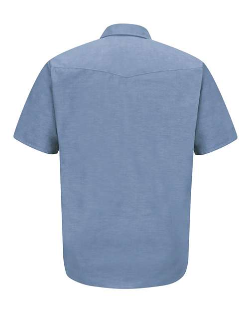 Men's Tall Deluxe Western Style Short Sleeve Shirt – Back