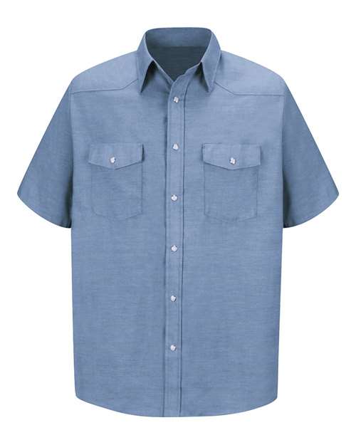 Men's Tall Deluxe Western Style Short Sleeve Shirt – Front
