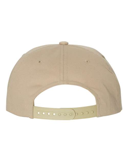 Lightly-Structured Five-Panel Snapback Cap – Back