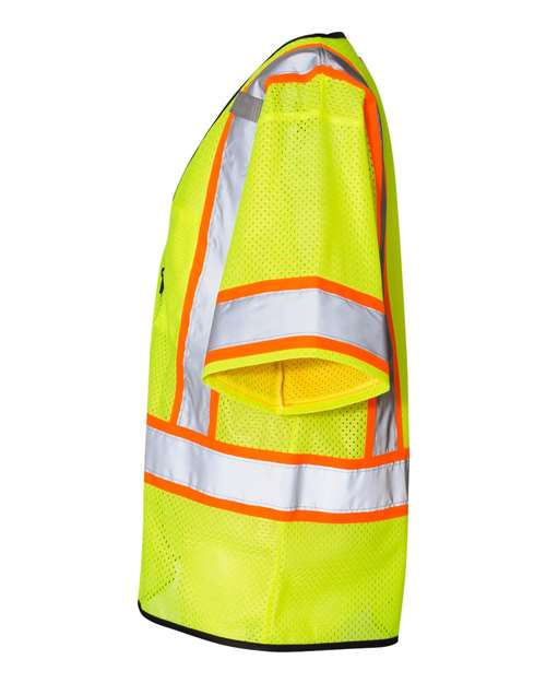 Unisex Class 3 Mesh Zippered Vest – Detail