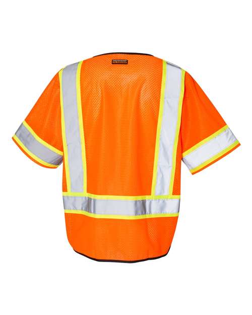 Unisex Class 3 Mesh Zippered Vest – Back