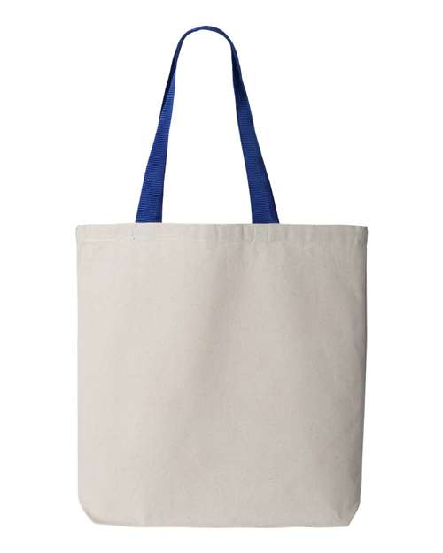 11L Canvas Tote with Contrast-Color Handles – Back