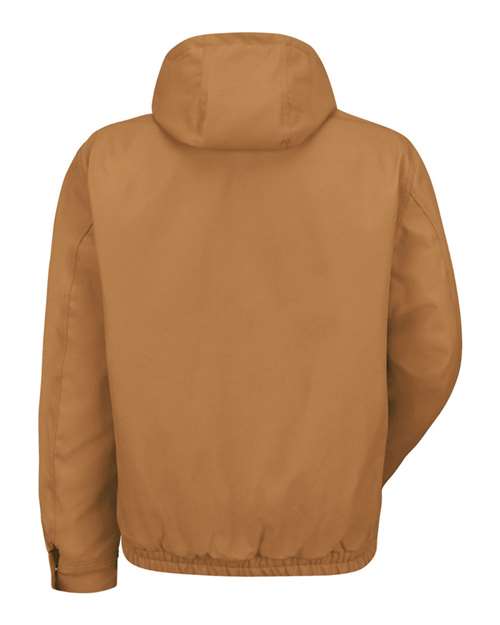 Men's Blended Duck Zip-Front Hooded Jacket – Back