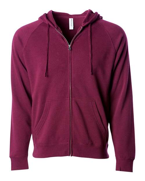 Unisex Special Blend Raglan Full-Zip Hooded Sweatshirt – Front
