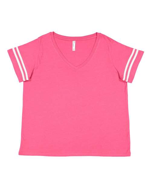 Women's Curvy Collection Vintage Football Tee