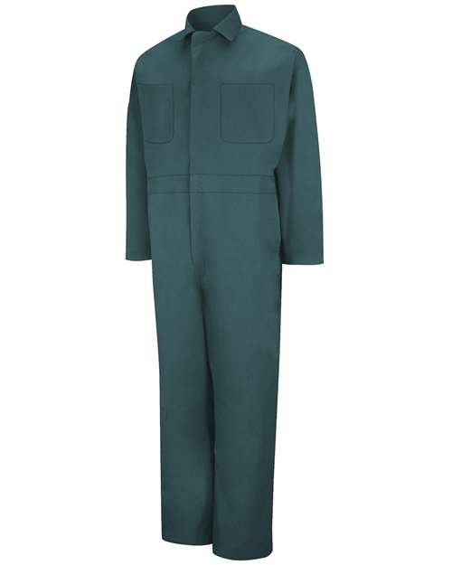 Men's Extended Sizes Twill Action Back Coverall – Front