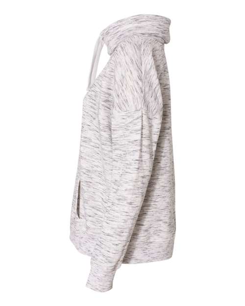 Women’s Mélange Fleece Cowl Neck Sweatshirt – Detail