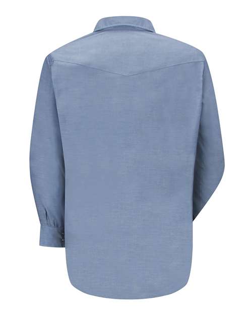 Men's Tall Deluxe Western Style Long Sleeve Shirt – Back