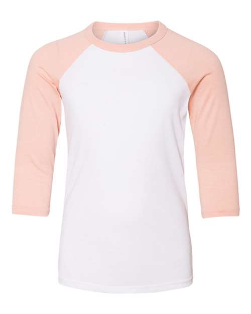 Youth Three-Quarter Sleeve Baseball Tee – Front