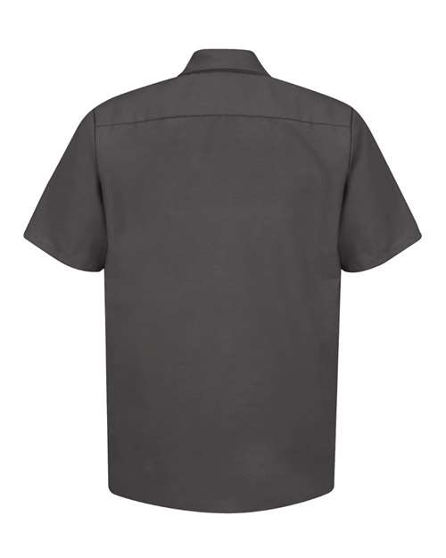 Men's Tall Industrial Short Sleeve Work Shirt – Back