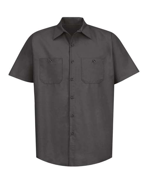 Men's Tall Industrial Short Sleeve Work Shirt – Front