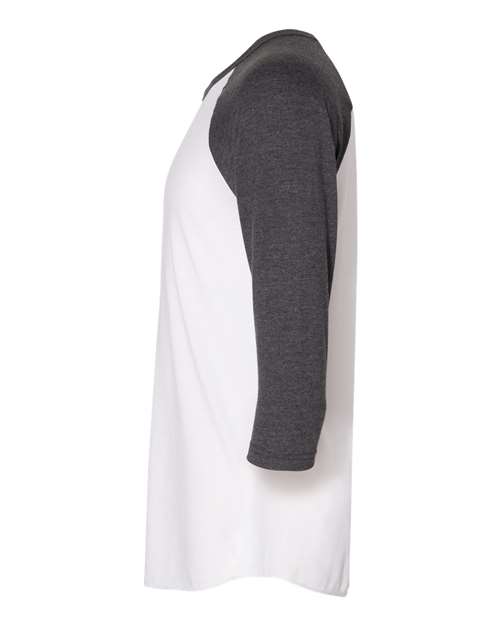 Unisex 50/50 Raglan Three-Quarter Sleeve Tee – Detail