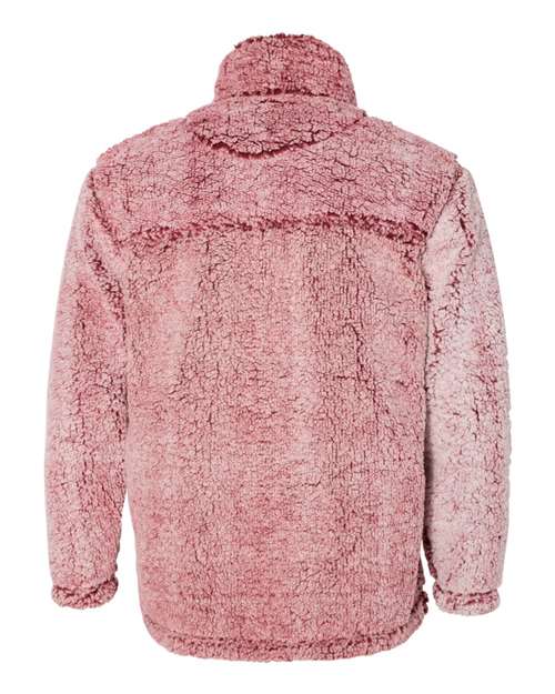 Unisex Sherpa Fleece Quarter-Zip Pullover – Back