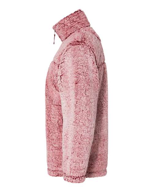 Unisex Sherpa Fleece Quarter-Zip Pullover – Detail