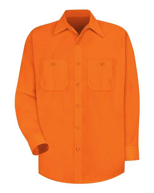 Men's Tall Enhanced Visibility Long Sleeve Work Shirt