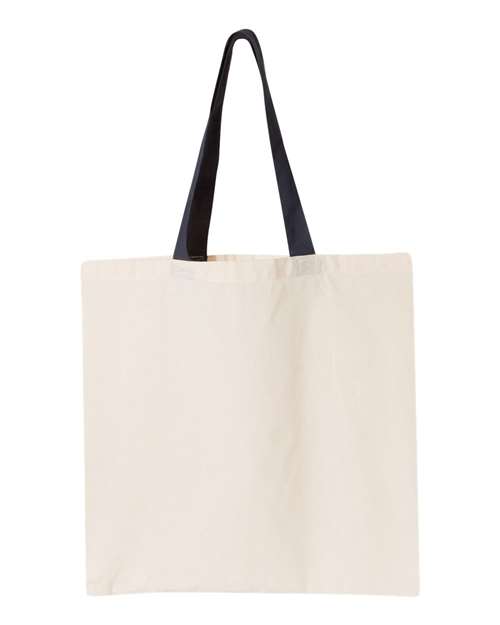 Contrast-Color Handle Tote – Back
