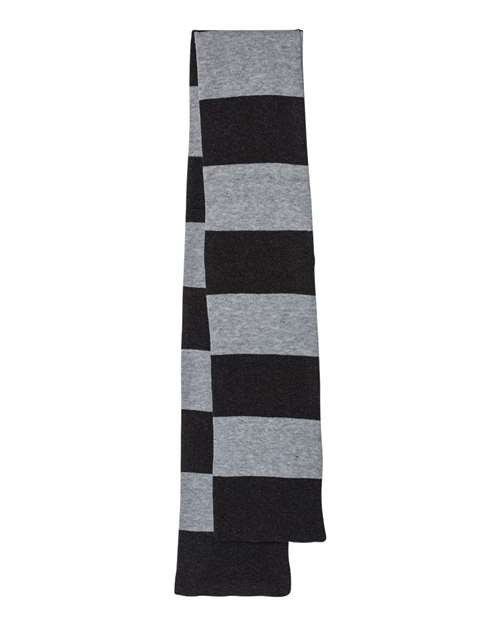 Rugby-Striped Knit Scarf – Front