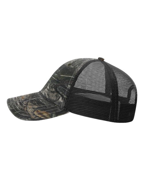 Garment Washed Printed Trucker Cap – Detail