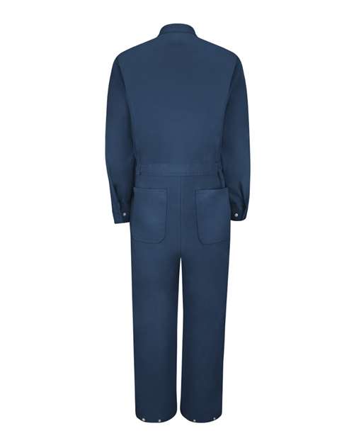 Men's Extended Sizes Zip-Front Cotton Coverall – Back