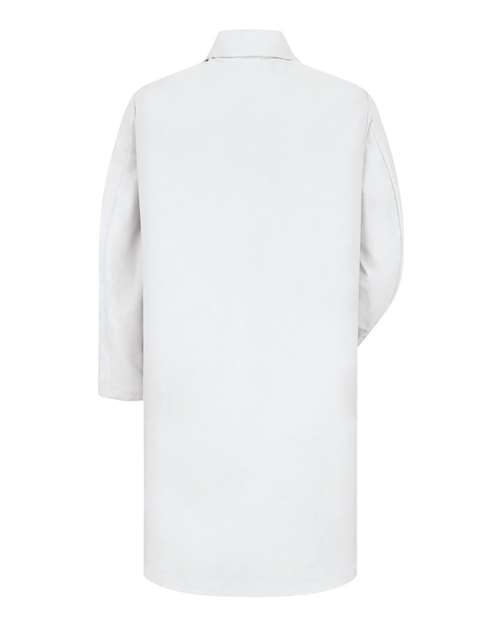 Unisex Extended Sizes Button Front Lab Coat – Back