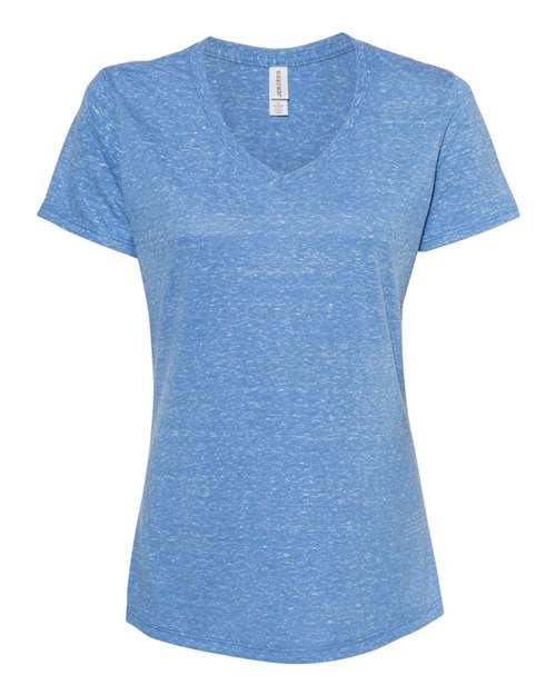 Women's Snow Heather Jersey V-Neck T-Shirt – Front
