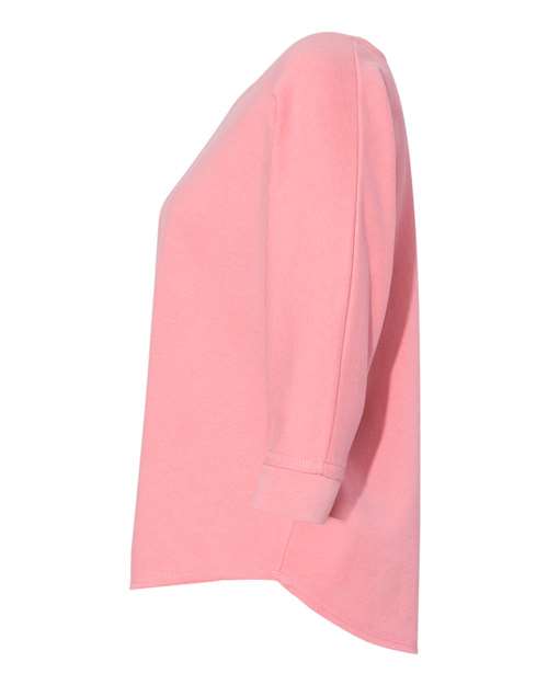 Women's Lounge Fleece Dolman Crewneck Sweatshirt – Detail