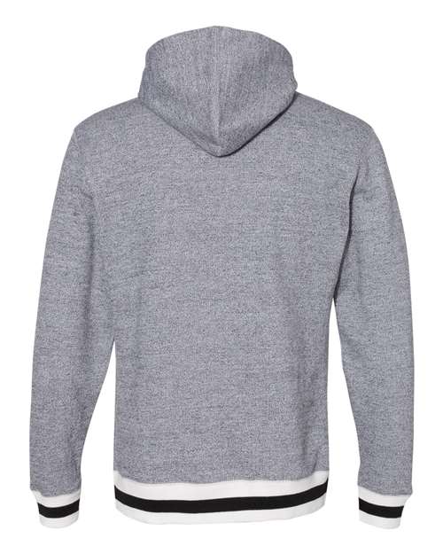Unisex Peppered Fleece Lapover Hooded Sweatshirt – Back