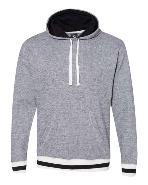 Unisex Peppered Fleece Lapover Hooded Sweatshirt