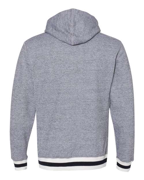 Unisex Peppered Fleece Lapover Hooded Sweatshirt – Back