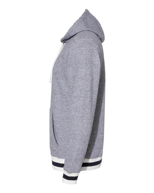 Unisex Peppered Fleece Lapover Hooded Sweatshirt – Detail