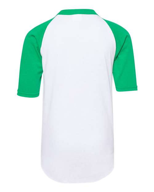 Youth Three-Quarter Sleeve Baseball Jersey – Back