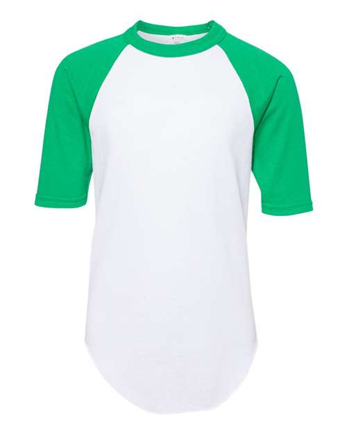 Youth Three-Quarter Sleeve Baseball Jersey – Front