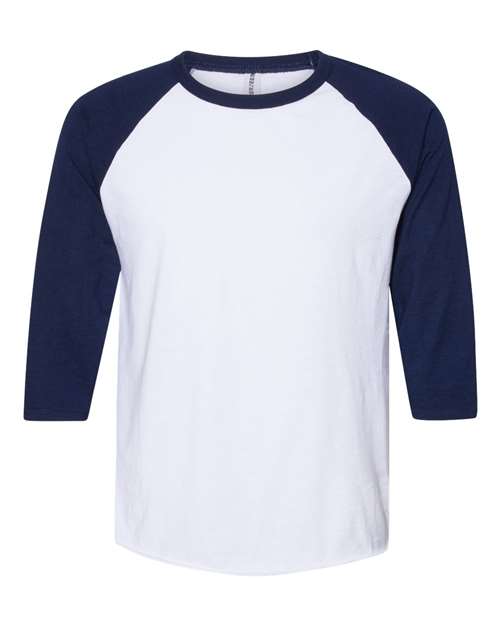 Premium Blend Ringspun Three-Quarter Sleeve Raglan Baseball T-Shirt – Front