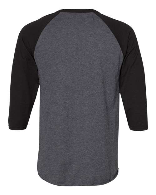 Premium Blend Ringspun Three-Quarter Sleeve Raglan Baseball T-Shirt – Back