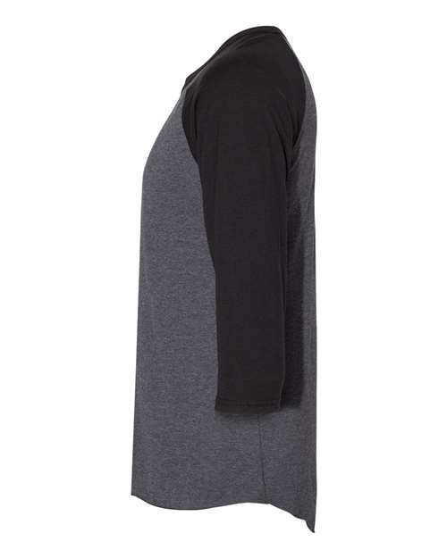 Premium Blend Ringspun Three-Quarter Sleeve Raglan Baseball T-Shirt – Detail