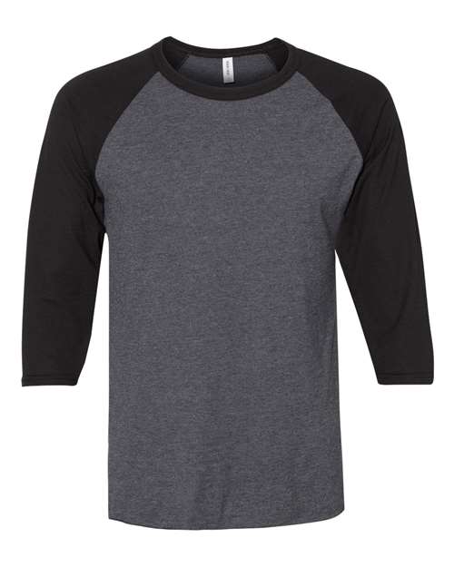 Premium Blend Ringspun Three-Quarter Sleeve Raglan Baseball T-Shirt – Front