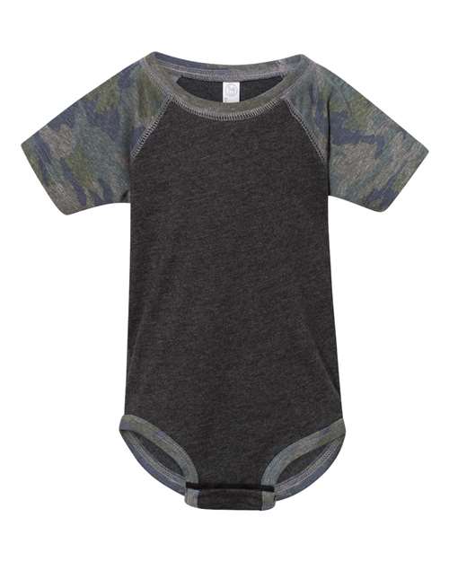 Infant Baseball Fine Jersey Bodysuit – Front