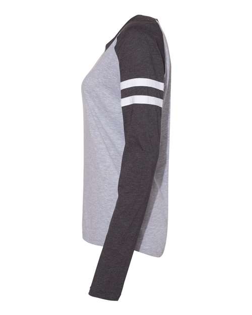 Women's Fine Jersey Mash Up Long Sleeve T-Shirt – Detail