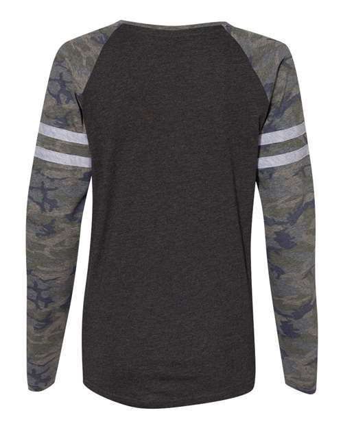 Women's Fine Jersey Mash Up Long Sleeve T-Shirt – Back