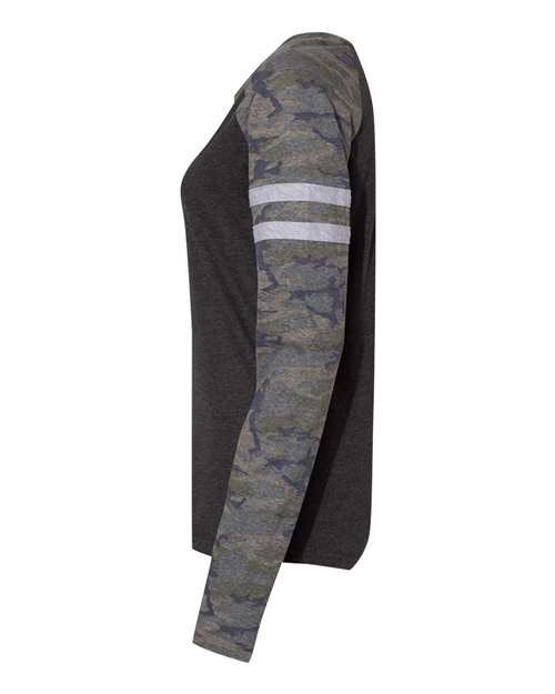 Women's Fine Jersey Mash Up Long Sleeve T-Shirt – Detail